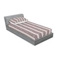 thumbnail image 3 of Ambesonne Floral Fitted Sheet & Pillow Sham Set, Earthen Toned Autumn, Queen, Dried Rose Warm Taupe, 3 of 3