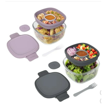 Bentgo Glass Salad Container, 2-pack