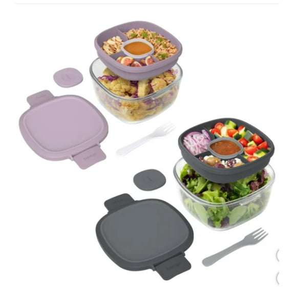 Bentgo Glass Salad Container, 2-pack