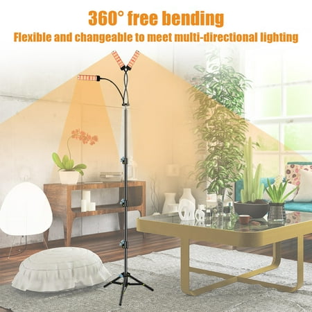 

Caihezhi Grow Light Adjustable Full Spectrum Three-Head 30W Succulents Plant Growth USB Lamp with Bracket for Garden
