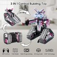 thumbnail image 3 of Remote Control Building Toys, 3-in-1 STEM Robot Building Kit for Kids,408 PCS Remote & APP Controlled Stunt Robot, 3 of 5