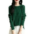 thumbnail image 4 of Endives Womens Thermal Underwear Top Crew Neck Plush Top Long Sleeve Thin Fashion Pullover Tops Plus Size S-5XL, 4 of 4
