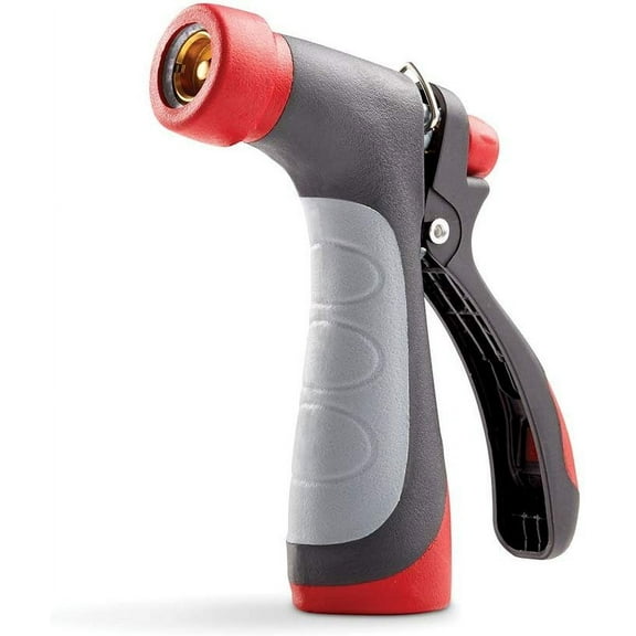 Gilmour Hose Nozzle 855012-1001 Hot Water Adjustable Flow - 100 PSI, Red/Black