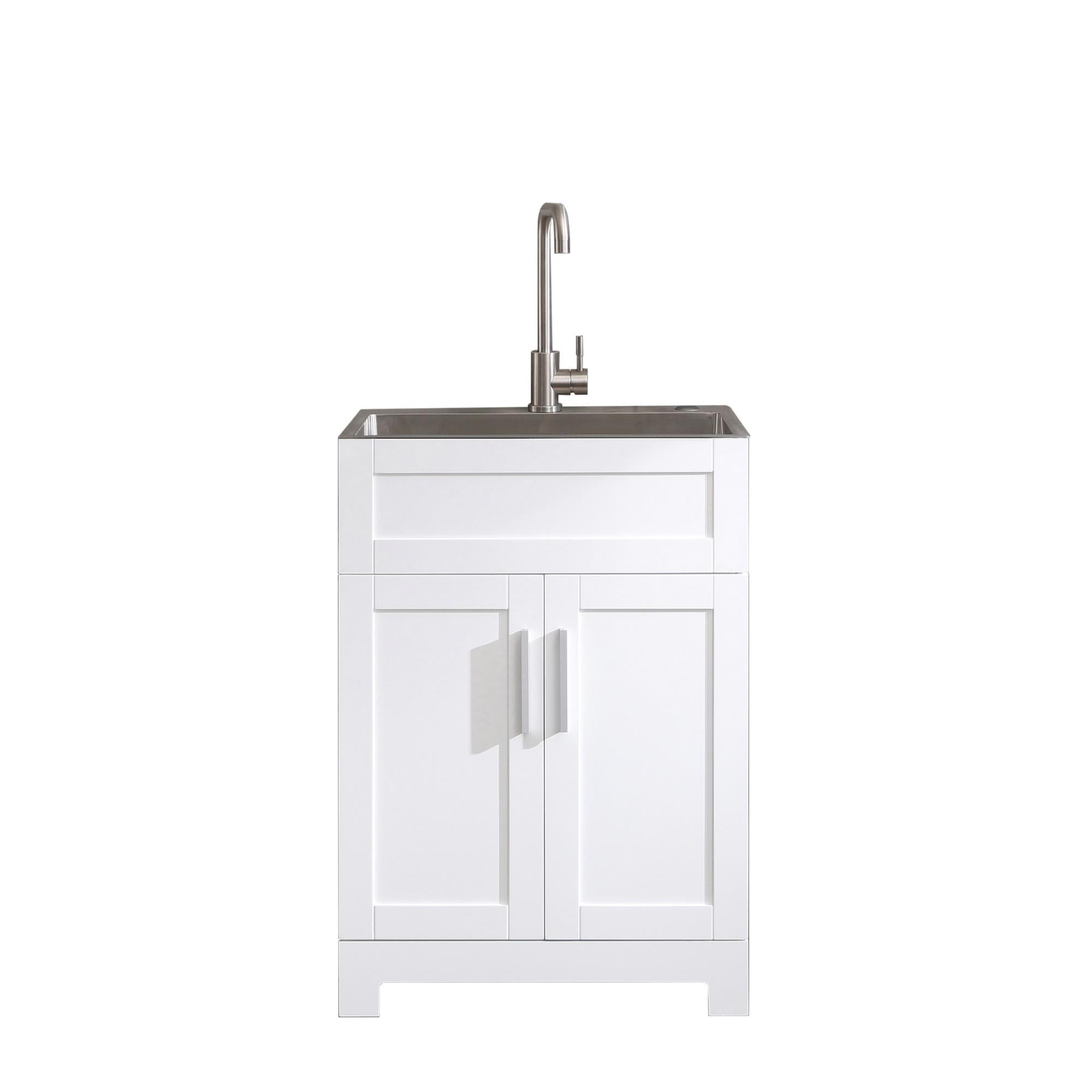Ktaxon Modern 24 Inch Bathroom Vanity Set with Stainless Steel Sink ...