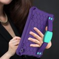 thumbnail image 6 of Allytech Silicone Case for All-New Kindle Fire HD 8 2020 and Fire HD 8 Plus (10th Generation, 2020 Release) - EVA Shoulder Strap Kickstand Kids Friendly Shock Proof Back Cover, Purple/Aqua, 6 of 6
