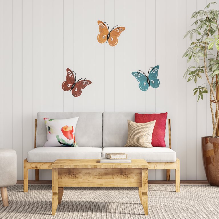 8 Natural 3D Butterflies, the Country Collection for Any Butterfly Lover  ,conservatory,wall Decor,3d Wall Decor,realistic Butterflies 