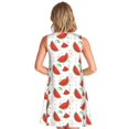 thumbnail image 2 of Bixox Hand Drawn Watermelon Print Women's Sleeveless A-Line Dress with Pockets, Casual Knee-Length Tank Dress for Summer-3X-Large, 2 of 7