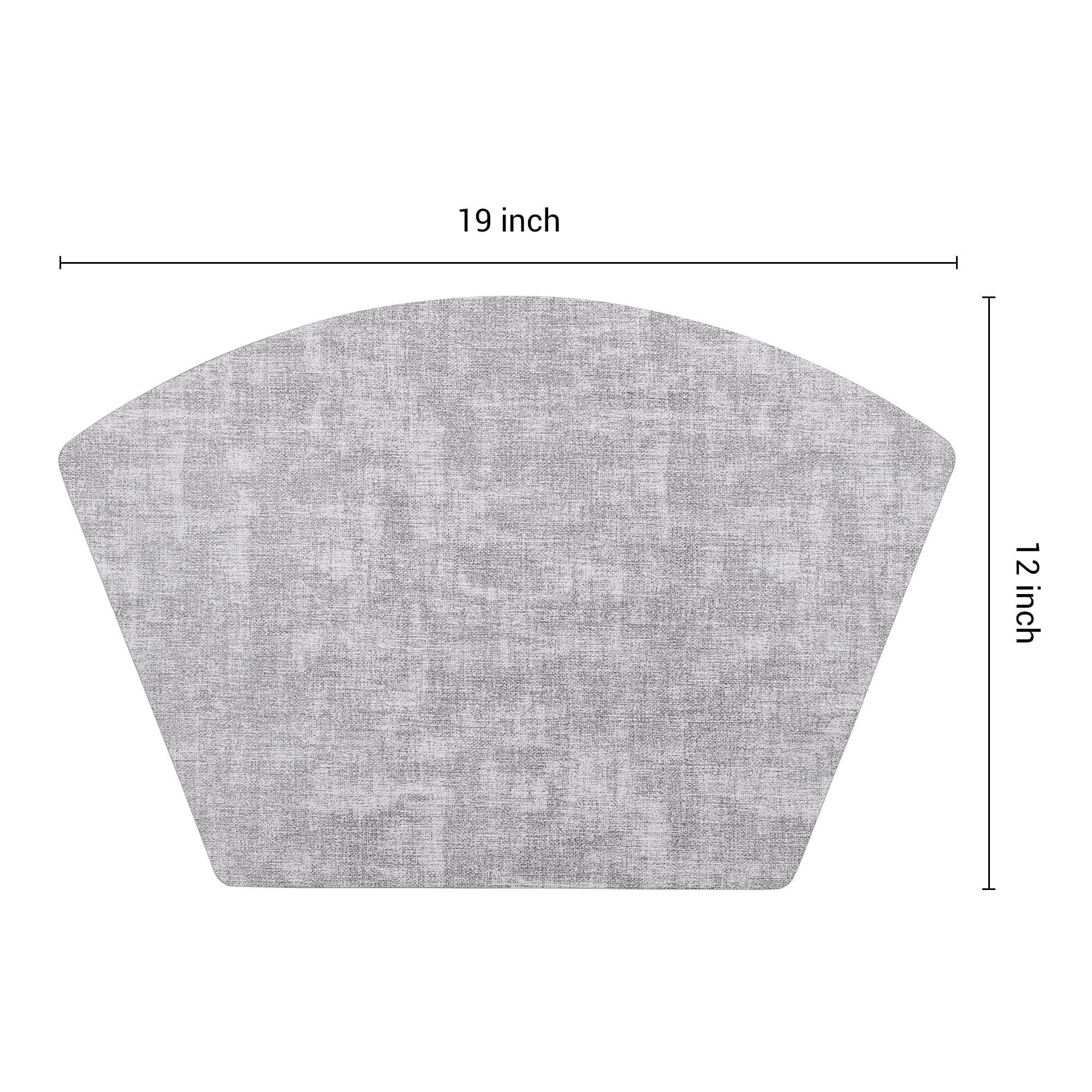Unique Bargains Set of 6 Faux Leather Placemats Gray