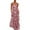 Red, variant on IROINNID Women's V-Neck A-Line Dress Fashion Sleeveless Casual Floral Printed Full-Length Dress
