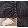 thumbnail image 5 of Funda para taburete de bar - Cojín redondo con relleno antideslizante, 30,48 cm, terciopelo gris, 5 of 5