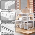 thumbnail image 3 of Estante de Almacenamiento Debajo del Fregadero de Cocina - Ajustable y Ampliable, con Paneles Removibles, Organizador Bajo Fregadero, Estante de Gabinete para Baño Cocina (Blanco), 3 of 4