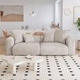 thumbnail image 1 of The Magic Home 2-Seater Modular Convertible Corduroy Sectional Sofa, Beige, 1 of 10
