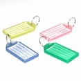 thumbnail image 3 of serony Keychain Name Tag Luggage Bag Hanging Card Keyring Portable Key Chain Visible Classification Holder Label Handbag Suitcase White, 3 of 9