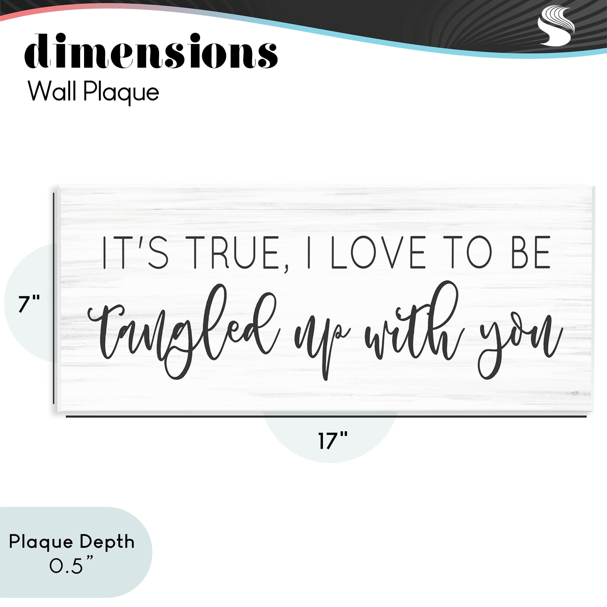 Stupell Industries Tangled Up With You Wall Plaque Art, design by Lux + Me Designs