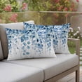 thumbnail image 4 of Eucalyptus Leaves Pillow Covers 2 Pack Watercolor Spring Country Blue Leaf Plant Pillowcase Waterproof Outdoor Throw Pillow Cover for Patio Balcony Rectangular Cushion 20”x12”, 4 of 9