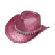 thumbnail image 2 of Sombrero de vaquero elegante y brillante, gorra de ala ancha para conciertos, fiestas y juegos de rol. Rosa, 2 of 9