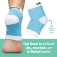 thumbnail image 4 of ZenToes Moisturizing Heel Socks 2 Pairs Gel Lined Toeless Spa Socks to Heal and Treat Dry, Cracked Heels While You Sleep (Cotton, Blue), 4 of 9