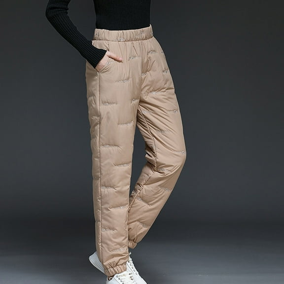 HUPOM Womens Trouser Pants Pants For Women Legging High Waist Rise Full Slim Straight M