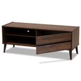 thumbnail image 2 of Baxton Studio Suli Mid-Century Modern Walnut Brown Finished Wood TV Stand, 2 of 5