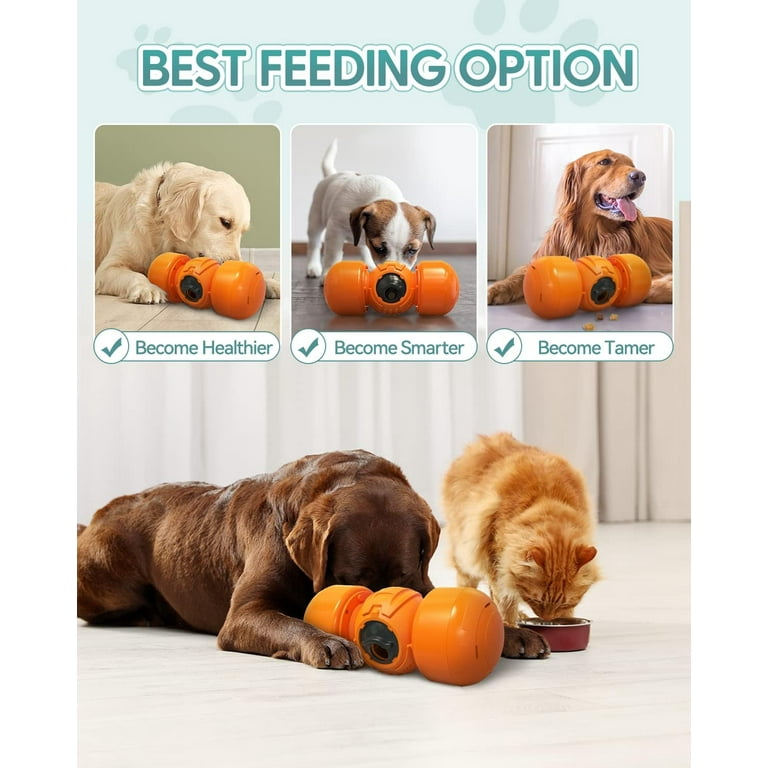 Dog Treat Dispenser Toy Robot Dog Food Puzzle Feeder For Pets Treat  Dispensing Toys With Dead Weight Leveling System For Dogs