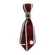 thumbnail image 3 of Corbata de cuello para mujer, pajarita con clip, broche de cinta retro suave y sedoso para camisa blanco rojo, 3 of 9