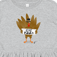 thumbnail image 4 of Inktastic Turkey Holding a Sign Says Eat Pizza Girls Toddler Dress, 4 of 5
