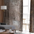 thumbnail image 4 of Brown Semi Sheer Curtains 96 Inch Length 2 Panels Set, Retro Oil Painting Modern Abstract Art Aesthetics Sheer Kitchen Curtain Privacy Voile Window Curtain for Living Room Bedroom Rod Pocket Drapes, 4 of 7