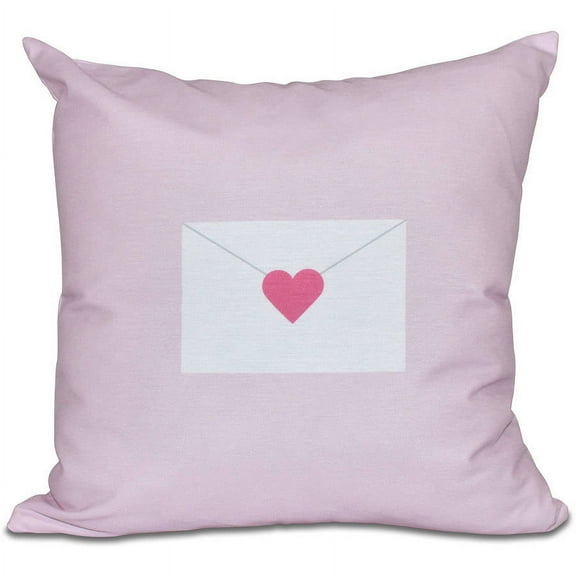 Simply Daisy 16" x 16" Valentine Print Outdoor Pillow, Light Pink