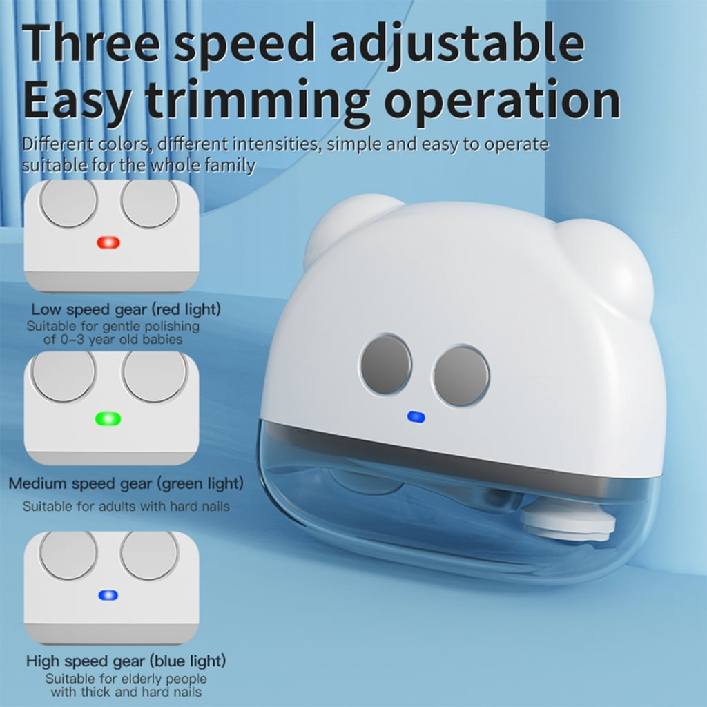 2 in 1 Automatic Electric Nail Clippers Nail File Toenail Trimmer for Kids