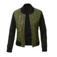 thumbnail image 5 of Autumn Winter Women Bomber Jacket Ladies Assorted color Ziper Jackets Casual Chic Quilted Coat Tops Plus Size, 5 of 5