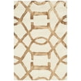 thumbnail image 2 of Safavieh Dip Dye Anglia Distressed Wool Area Rug, Ivory/Camel, 2' x 3', 2 of 7