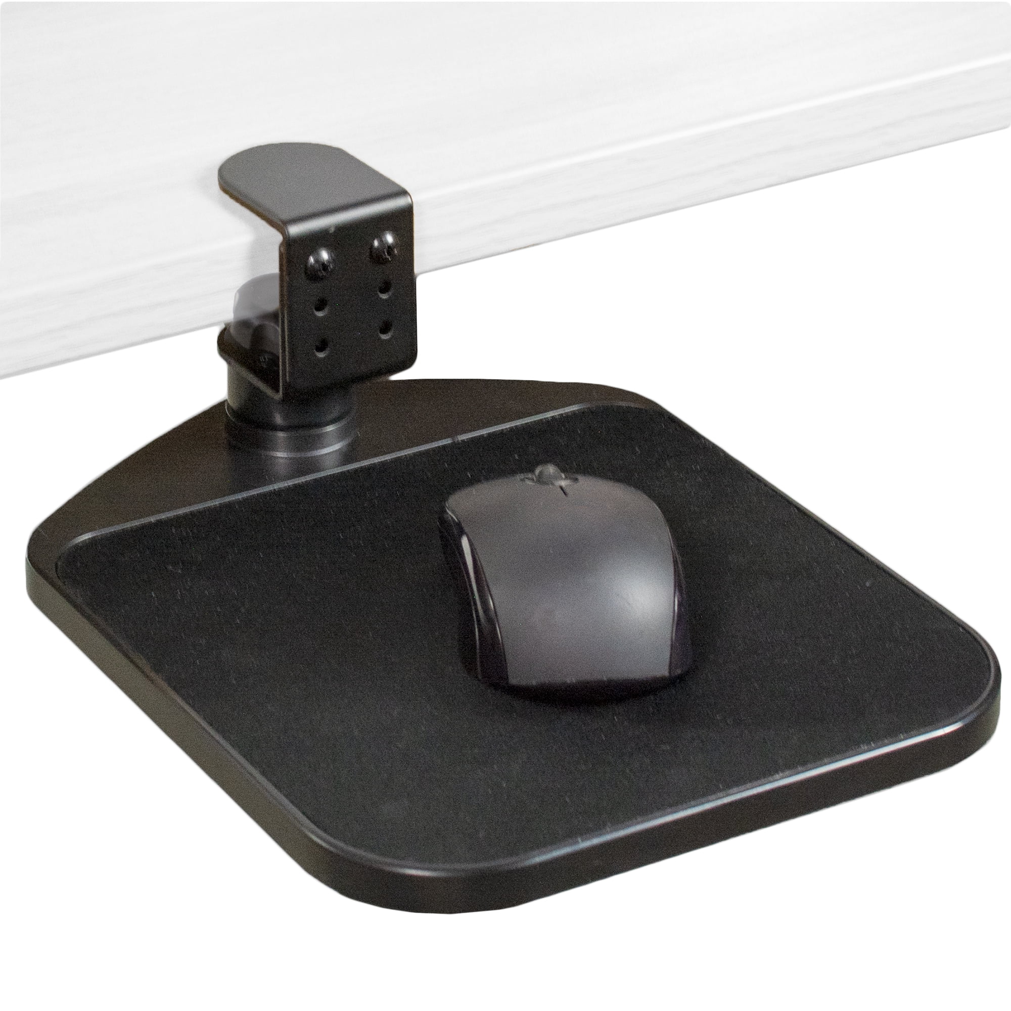 VIVO Black Desk Clamp Adjustable Computer Mouse Pad and Device Holder