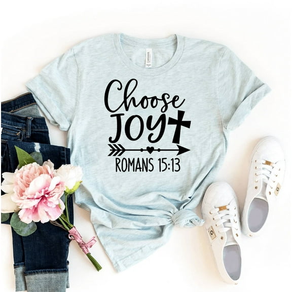 Choose Joy T-shirt Inspirational Shirt Christian Tee Women Top Religious Gift Worship Shirts Jesus Women's T-shirts