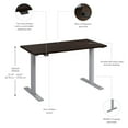 thumbnail image 2 of Move 60 Series 48W Adjustable Standing Desk in Black Walnut - Engineered Wood, 2 of 7