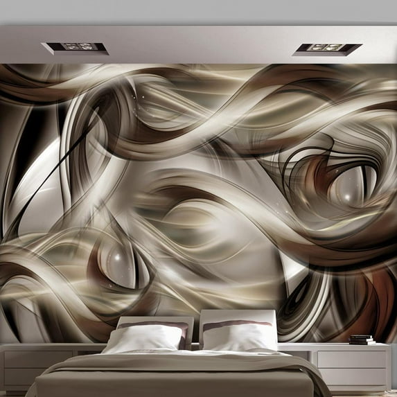Tiptophomedecor Glam Wallpaper Wall Mural - Brown Revelry