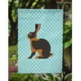 thumbnail image 3 of Carolines Treasures BB8137GF Tan Rabbit Blue Check Garden Flag, 3 of 3