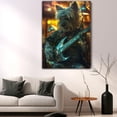 thumbnail image 5 of Glenofimaal Terrier Dog and Guitar Picture Poster Unframe, Glenofimaal Terrier Dog Canvas Frame Ready to Hang - Aesthetic Decor - Dog Wallpaper, 5 of 6