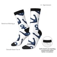 thumbnail image 4 of Vsdgher Navy Blue Anchor Crew Socks for Men & Women, Breathable Casual Athletic Ankle Socks, 4 of 6