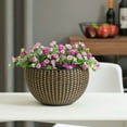 thumbnail image 4 of 10" Self Watering Bronze Hanging Basket Flower Planter, 4 of 8