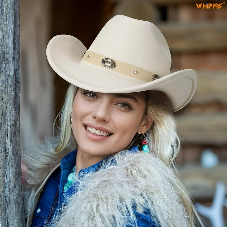 WHIPPY Western Cowboy Hat for Men Women Adjustable Cowgirl Hat