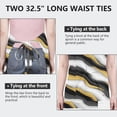 thumbnail image 6 of Black White Marble Gold Wave Pattern Apron-Garden Aprons for Women with Pockets-Cotton Linen Waterproof Kitchen Cooking Gardening Aprons Adjustable for Kitchen,Cooking,BBQ and Salon 33x27 Inch, 6 of 7