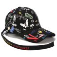 thumbnail image 1 of Sombrero de béisbol con letras en blanco y negro para hombre y mujer, gorra de béisbol con estampado de grafiti, estilo Hip Hop, con visera, protección solar, 2023 Fivean unisex, 1 of 2