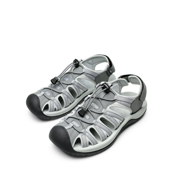 Dream Pairs Men's Casual Hiking Sandals Comfort Outdoor Sport Fisherman Sandals 160912-M-New Grey/Black Size 10.5