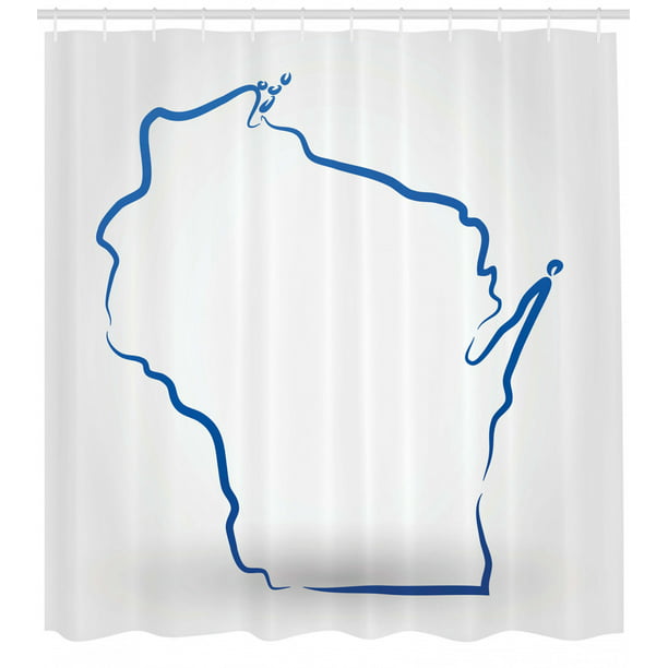 Wisconsin Shower Curtain Simplistic, Wisconsin Badger Shower Curtain
