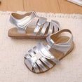 thumbnail image 6 of KPOPLK Toddler Girl Sandals Wide Toe Box Mary Jane Dress Shoes for Party School Uniform Summer Flower Girls Shoes Size 5.5,Silver, 6 of 6