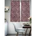 thumbnail image 4 of Pink Black Sheer Curtains 72 Inch Length 2 Panels Set, Elegant Modern Abstract Art Luxury Voile Window Treatment Rod Pocket Curtains Sheers Drapes for Bedroom/Living Room/Kitchen 52"x72"x2, 4 of 7