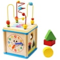 thumbnail image 2 of Laberinto de cuentas de madera educativo temprano, clasificador de formas, cubo de actividad, regalos para bebés y niños, 2 of 9