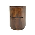 thumbnail image 3 of Kingston 2-Drawer 18" Round Nightstand - Chestnut, 3 of 3