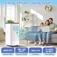thumbnail image 3 of M optimized 8,000 BTU Portable Air Conditioner, 3-in-1 AC Unit with Remote Control, LED Display, 24H Timer, Quiet Air Cooler for 420 Sq.Ft. Room with Dehumidifier, Window Installation Kit, 3 of 8