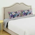 thumbnail image 3 of Yayeee Pillowcase Standard Size Set of 2 Satin Wrinkle Resistant Envelope Pillow Case, Pink and Purple Flowers, 3 of 8
